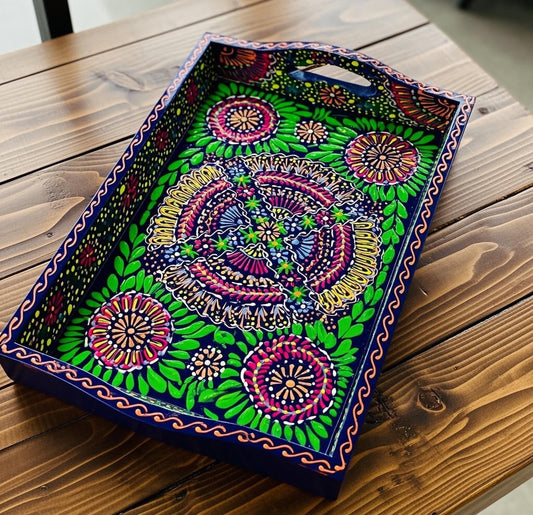 Fine Art Hand-Painted Serving Tray Square-003