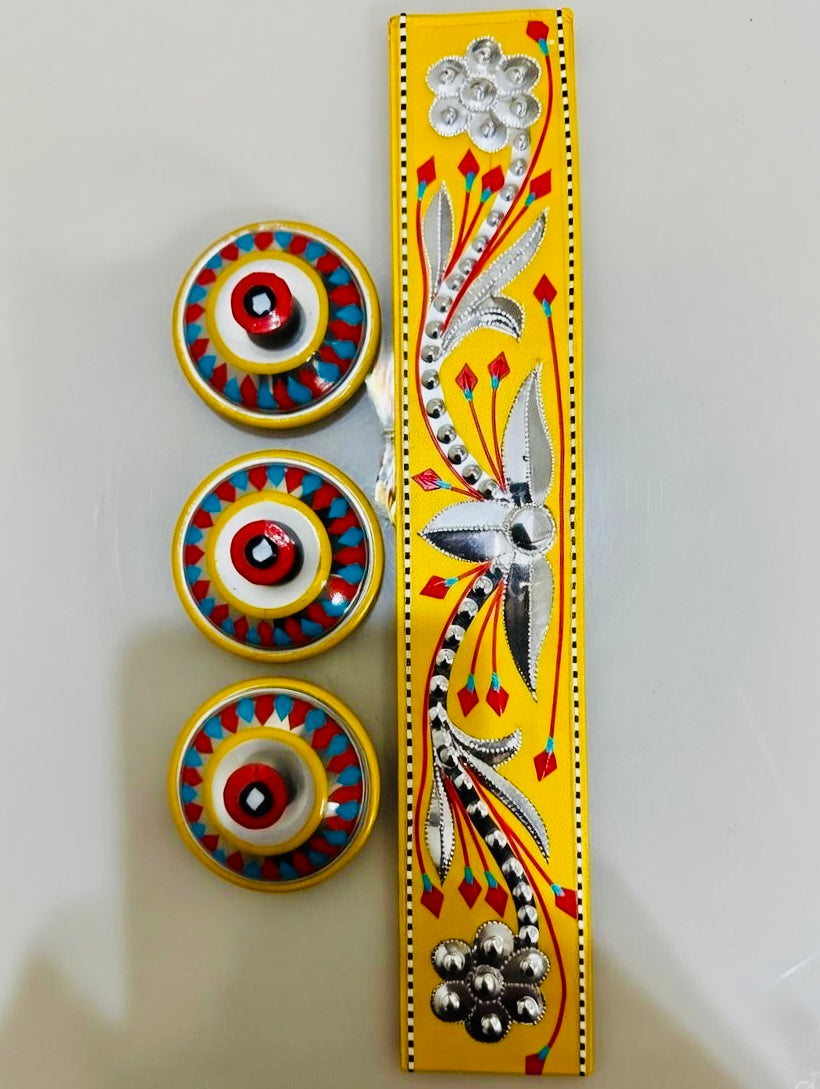 Three Partition Tray Chamakpatti Handmade 001