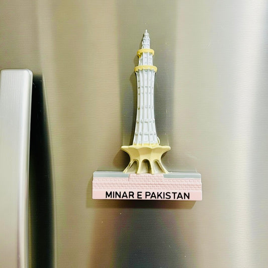 White Minar E Pakistan Fridge Magnet