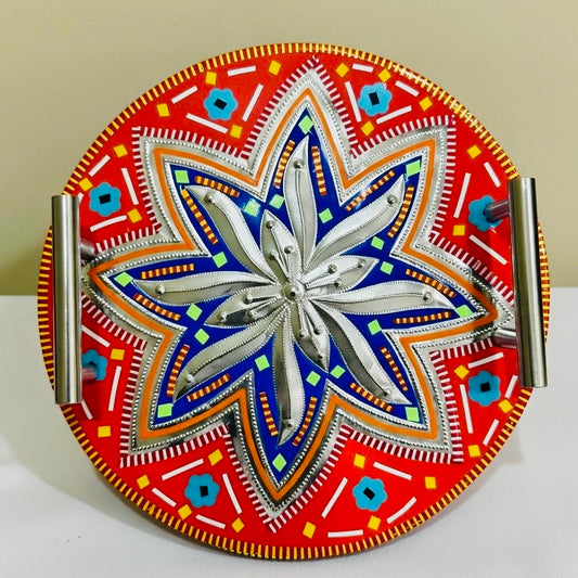 Chamakpatti Handle serving Tray Round-002-03