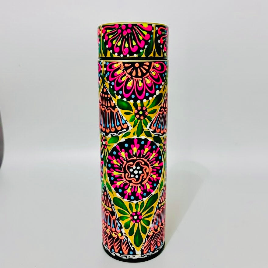 Hand-painted Water Bottle with Digital Temperature Display 001