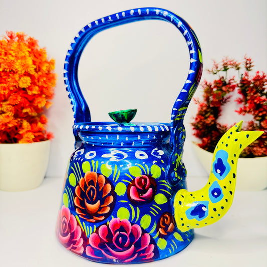 Premium Hand-Painted Tea Kettle – Cultural Pakistani Artwork 003