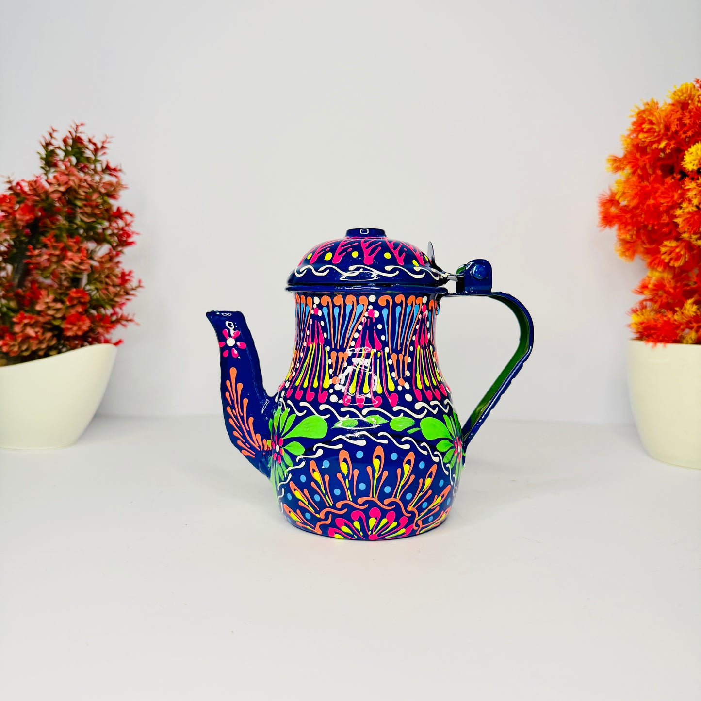 Pakistani Truck Art Inspired Fine Art Tea Set – Hand Painted 4 Cup-003