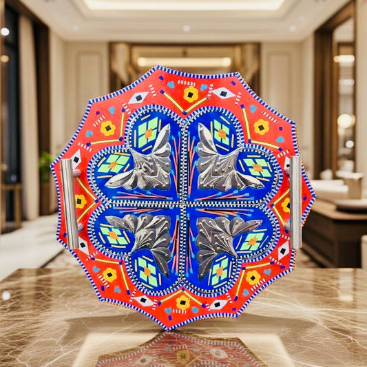 Star Serving Handle Tray Truck Art Wooden-Premium Kitchen & Home Decor's