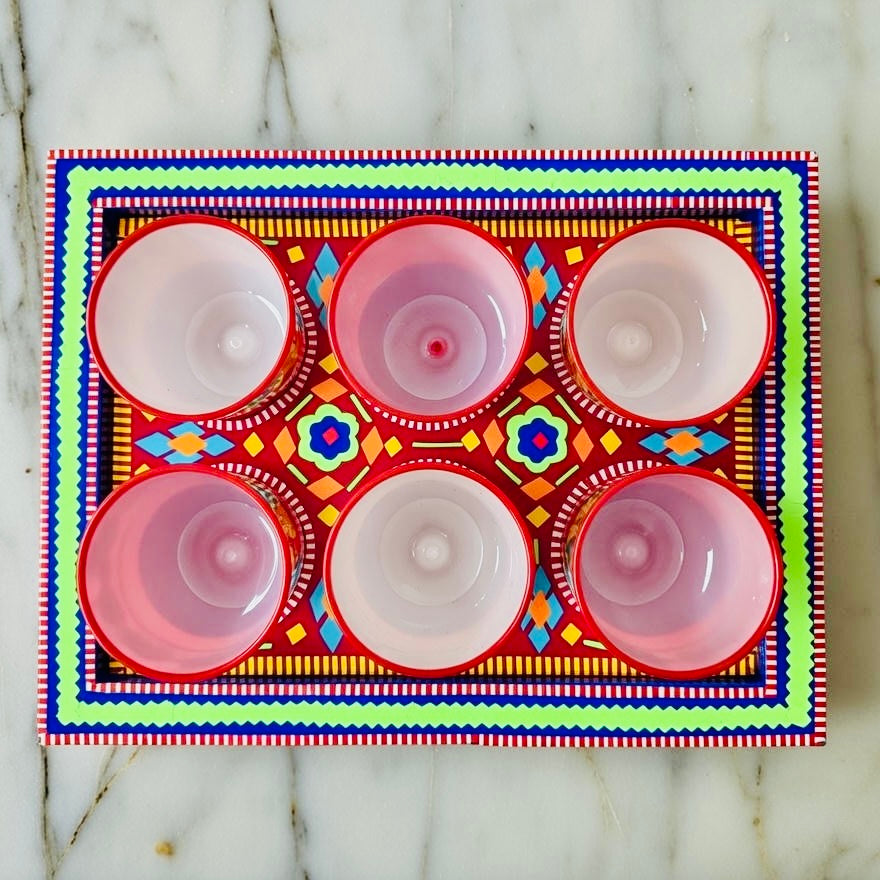 Bowl Thaila Tray With Moving Weels Chamakpatti Art 002-014