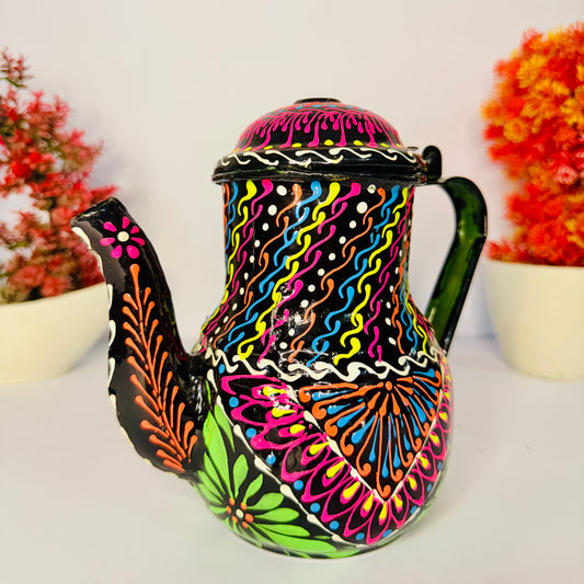 Traditional Truck Art Teapot | Handmade Decorative Kettle L-006