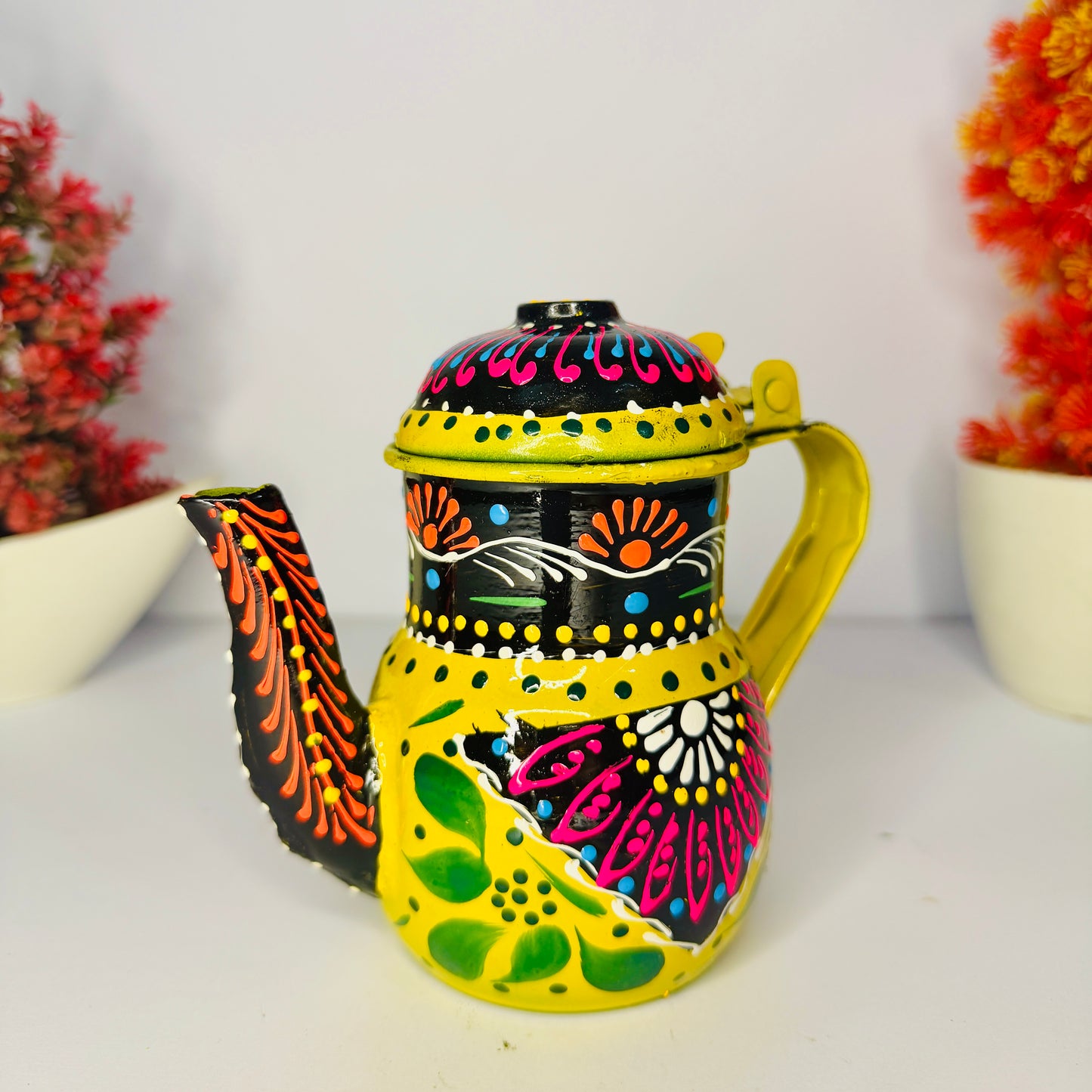 Hand-Painted Pakistani Truck Art Teapot S-001
