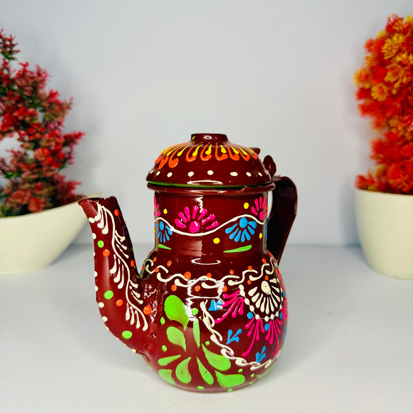 Hand-Painted Pakistani Truck Art Teapot S-010
