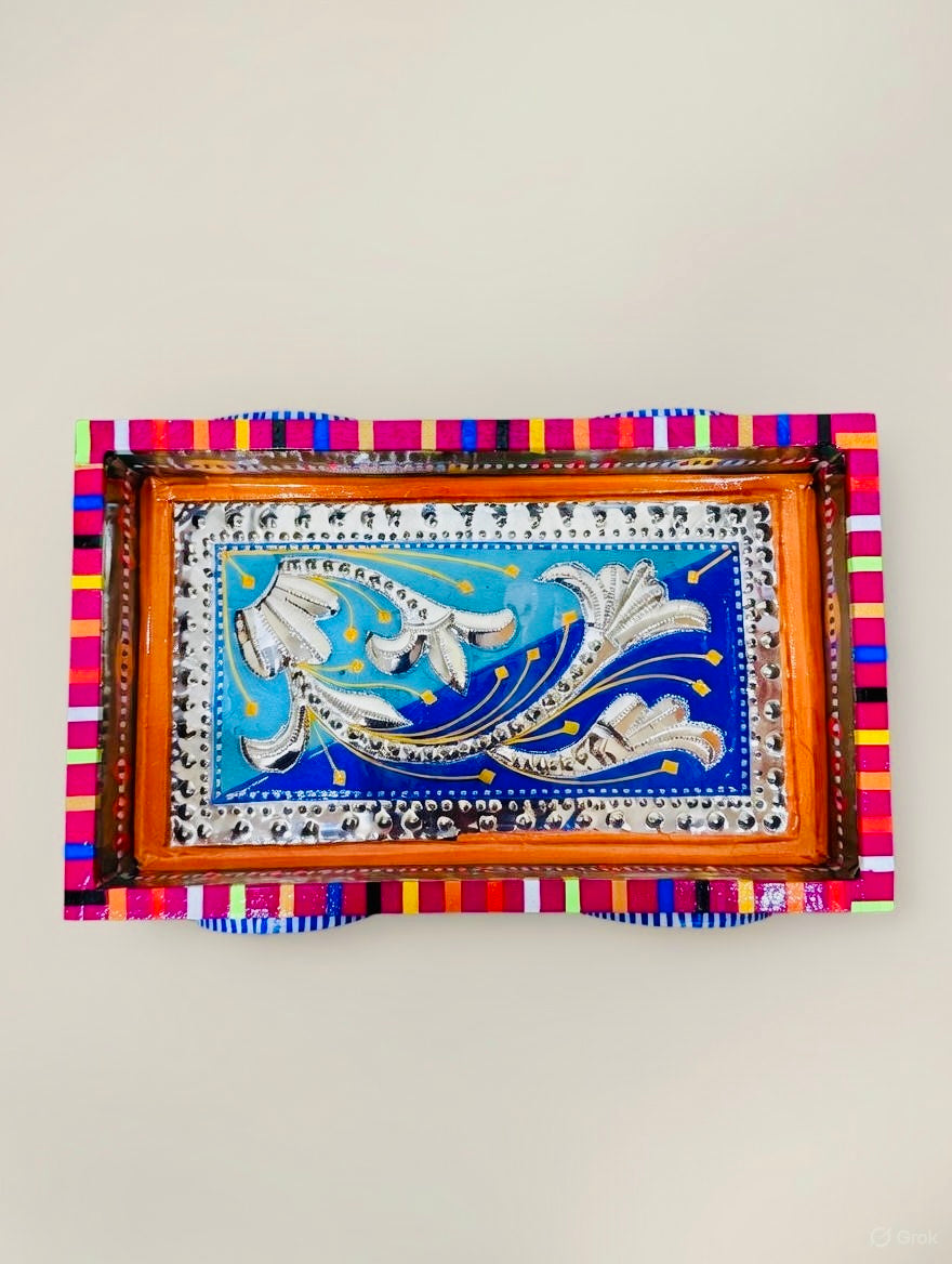 Mini(Small) Tray On Weels Handmade-Chamakpatti