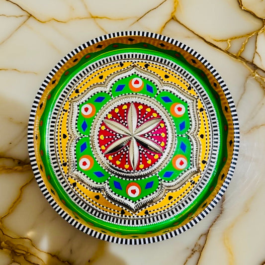 Yellow & Green Mini(small) Tray (Chamakpatti) 001-004