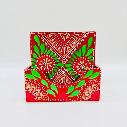 Fine Art Tea Coasters Hand painted & Hand made 002