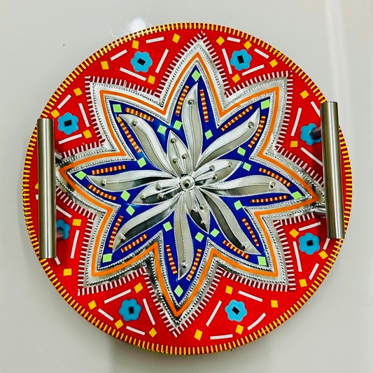 Chamakpatti Handle serving Tray Round-002-03