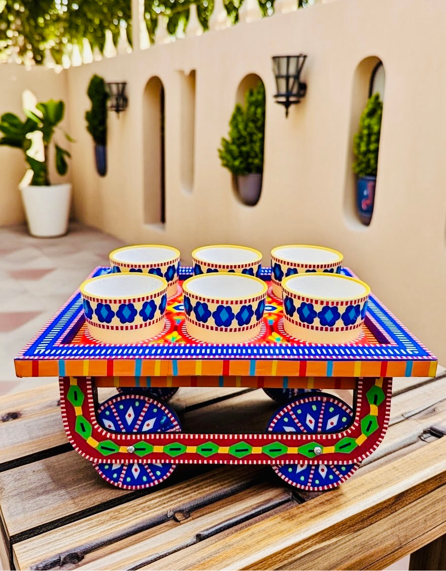 Bowl Thaila Tray With Moving Weels Chamakpatti Art 002-003