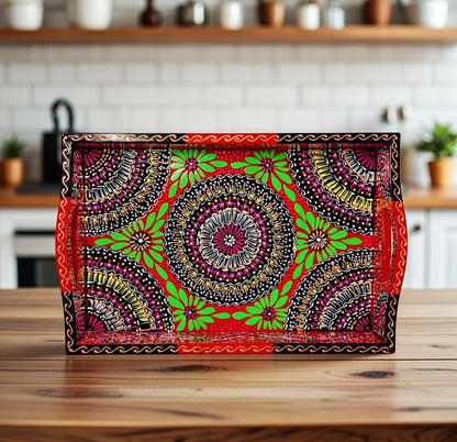 Fine Art Hand-Painted Serving Tray Square-002
