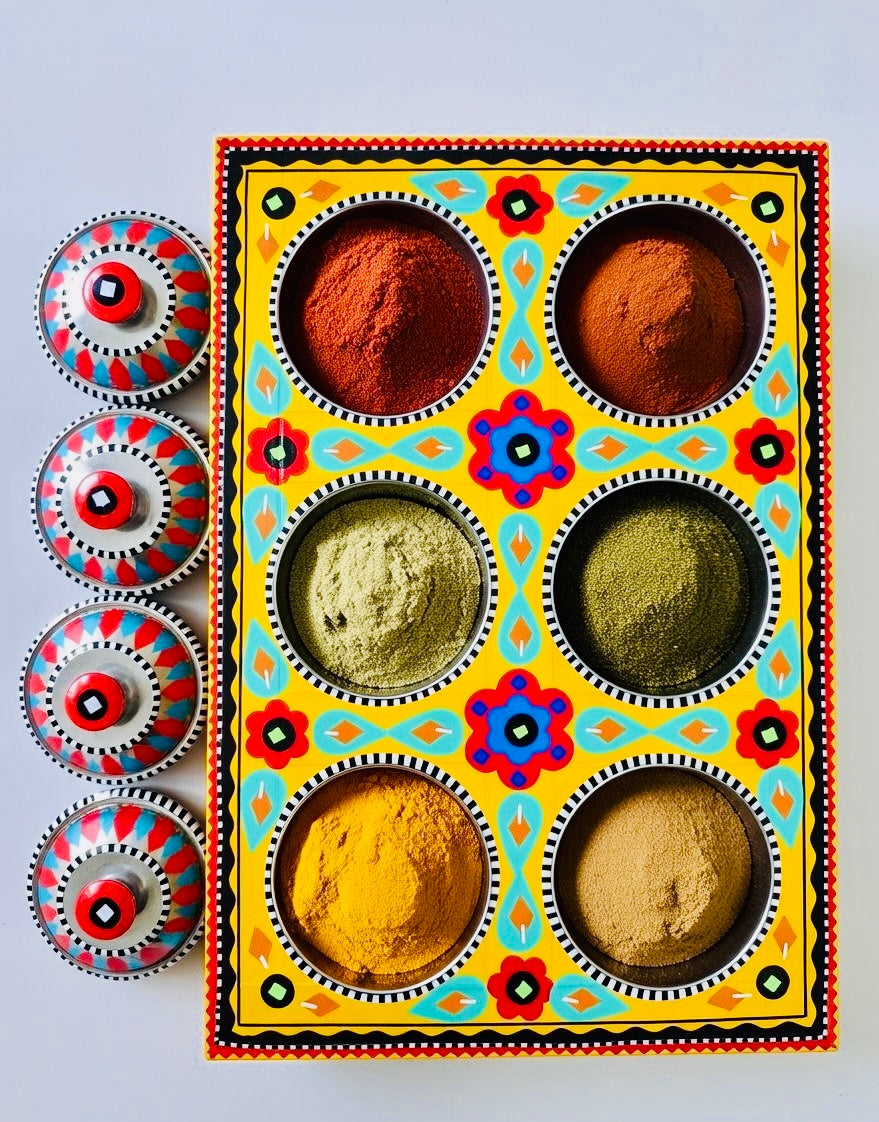 Six Partition Tray Chamakpatti Art 001