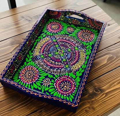 Fine Art Hand-Painted Serving Tray Square-003