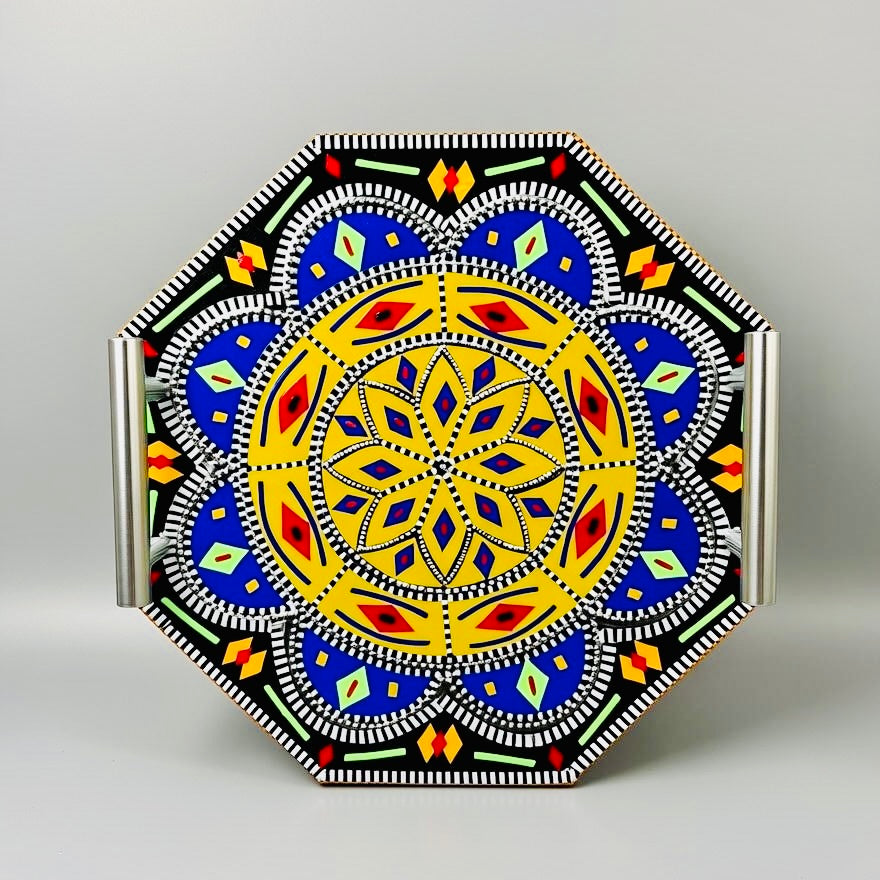 Chamakpatti Handle Serving Tray Octagon-006-02-01