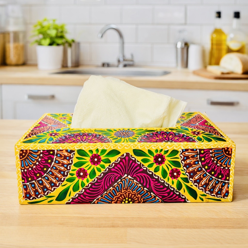 Fine Art Tissue Box Inspired By Pakistani Truck Art 001