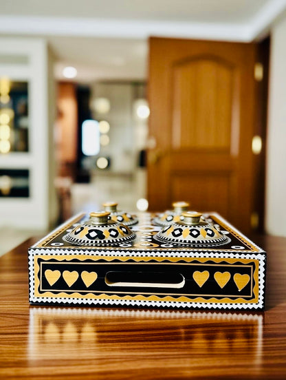 Six Partition Tray Chamakpatti Art 006