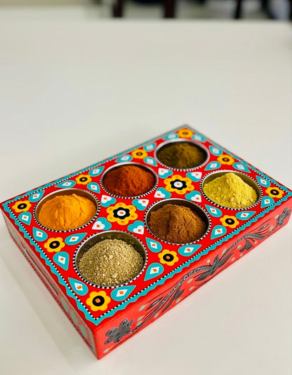 Six Partition Tray Chamakpatti Art 002