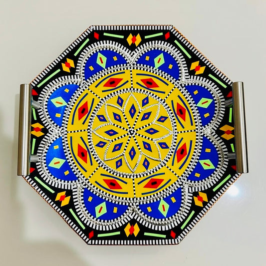 Chamakpatti Handle Serving Tray Octagon-006-02-01