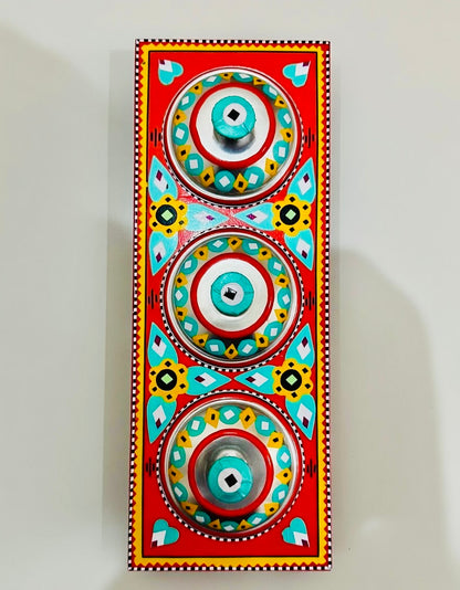 Three Partition Tray Chamakpatti handmade 002