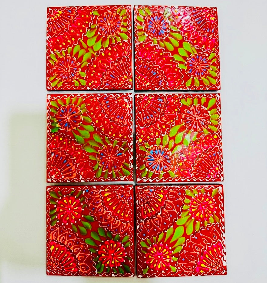 Fine Art Tea Coasters Hand Made 002-D02