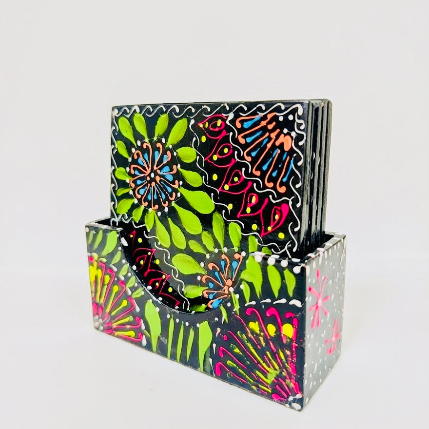 Fine Art Tea Coasters Hand-Painted & Hand Made 006-D02