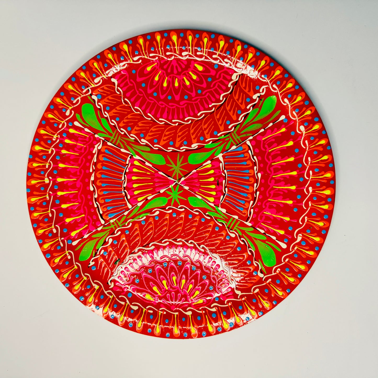 Traditional Pakistani Fine Art Tea Set – Vibrant Handcrafted Design 2 Cup-002