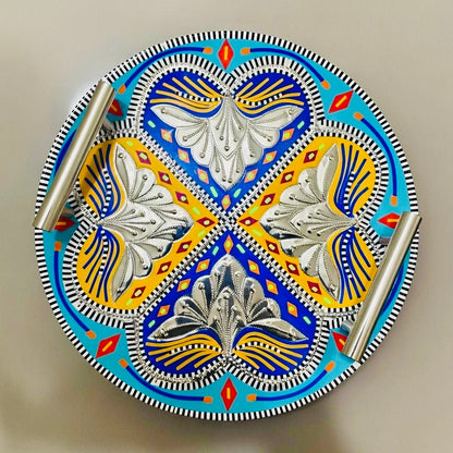 Chamakpatti Handle Serving Tray Round-005-03-01