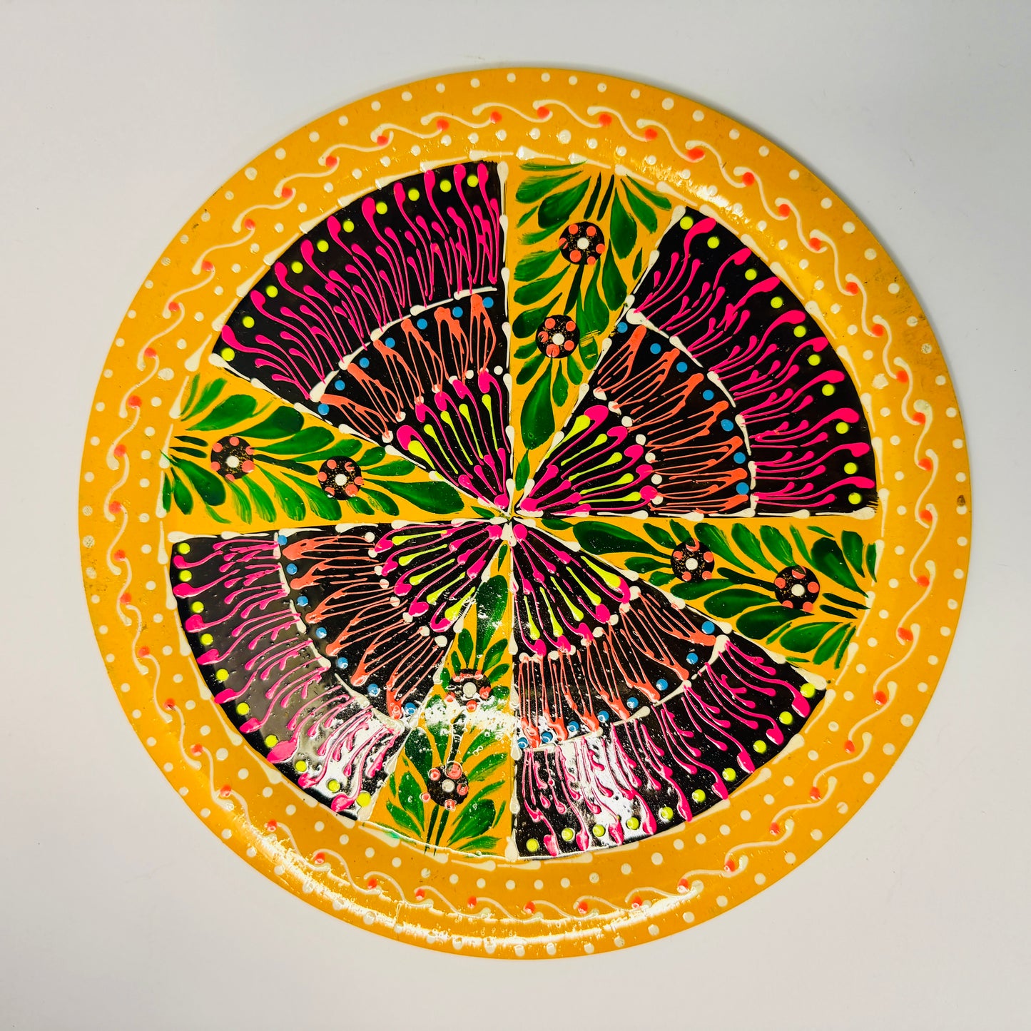 Hand-Painted Fine Art Tea Set – Authentic Pakistani Truck Art Design 2 Cup-001