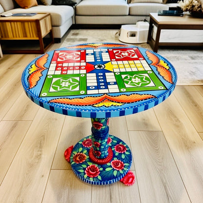 Ludo Table-Hand Painted.