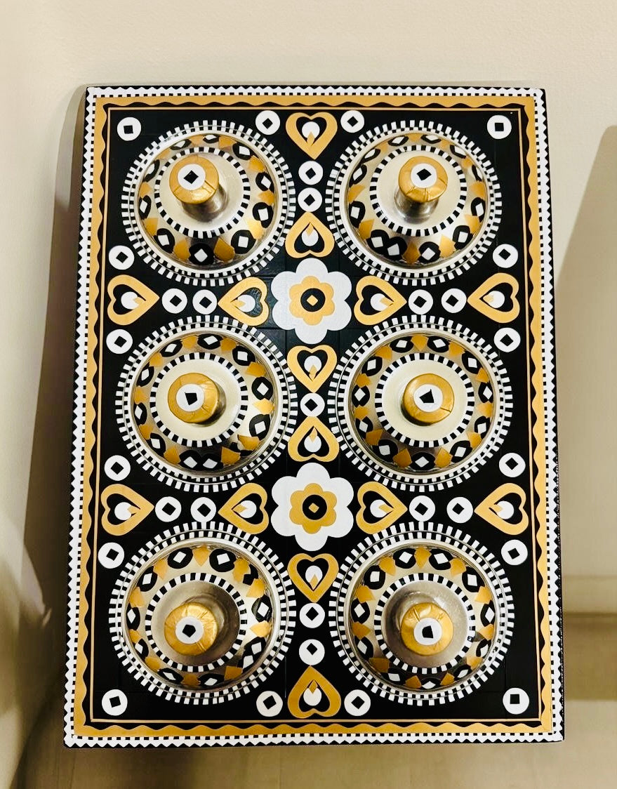 Six Partition Tray Chamakpatti Art 006