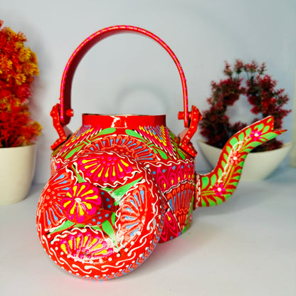 Fine Art Hand-Painted Kettle – A Masterpiece of Traditional Craft L-002