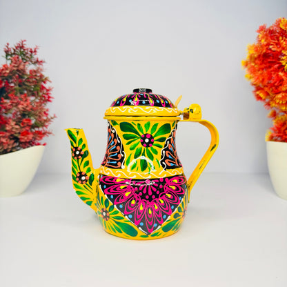 Pakistani Truck Art Inspired Fine Art Tea Set – Hand Painted 4 Cup-001