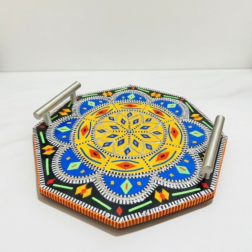 Chamakpatti Handle Serving Tray Octagon-006-02-01