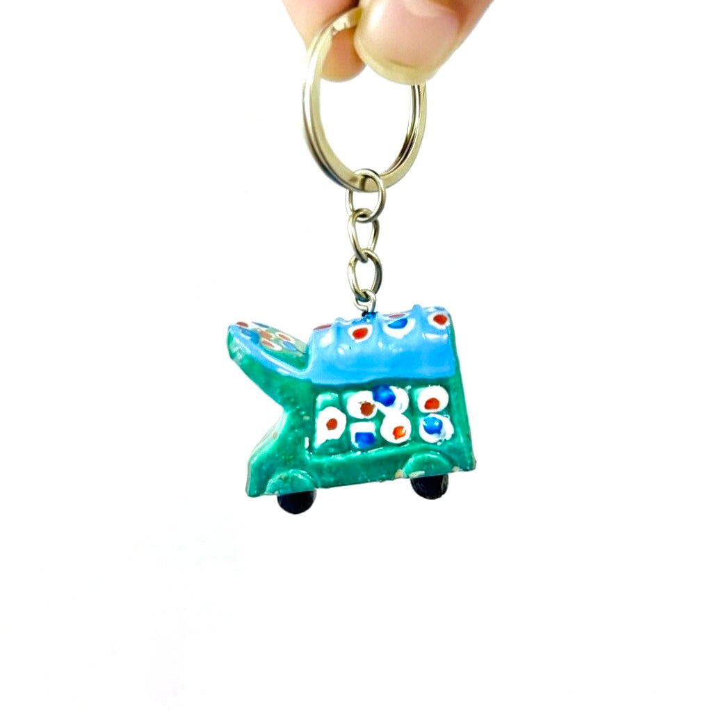 Hand Painted Truck Key Chain D02