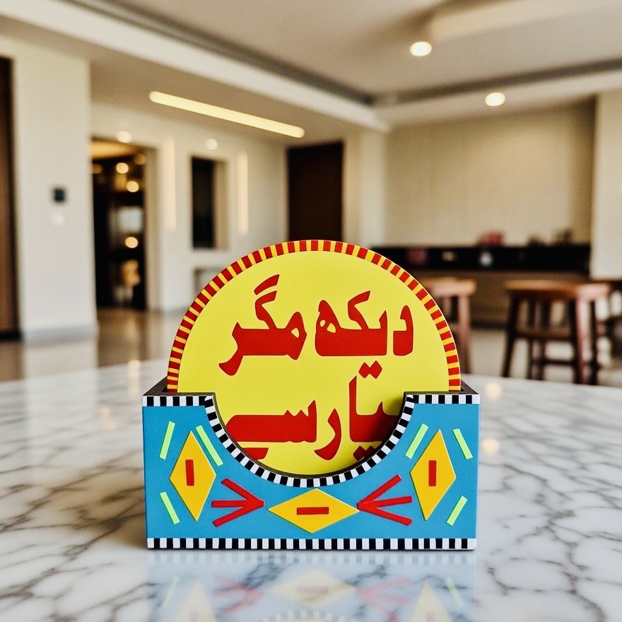 Chamak Patti Tea Coasters Round-005