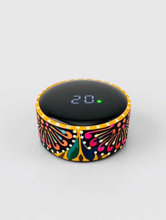 Hand-painted Water Bottle with Digital Temperature Display 001