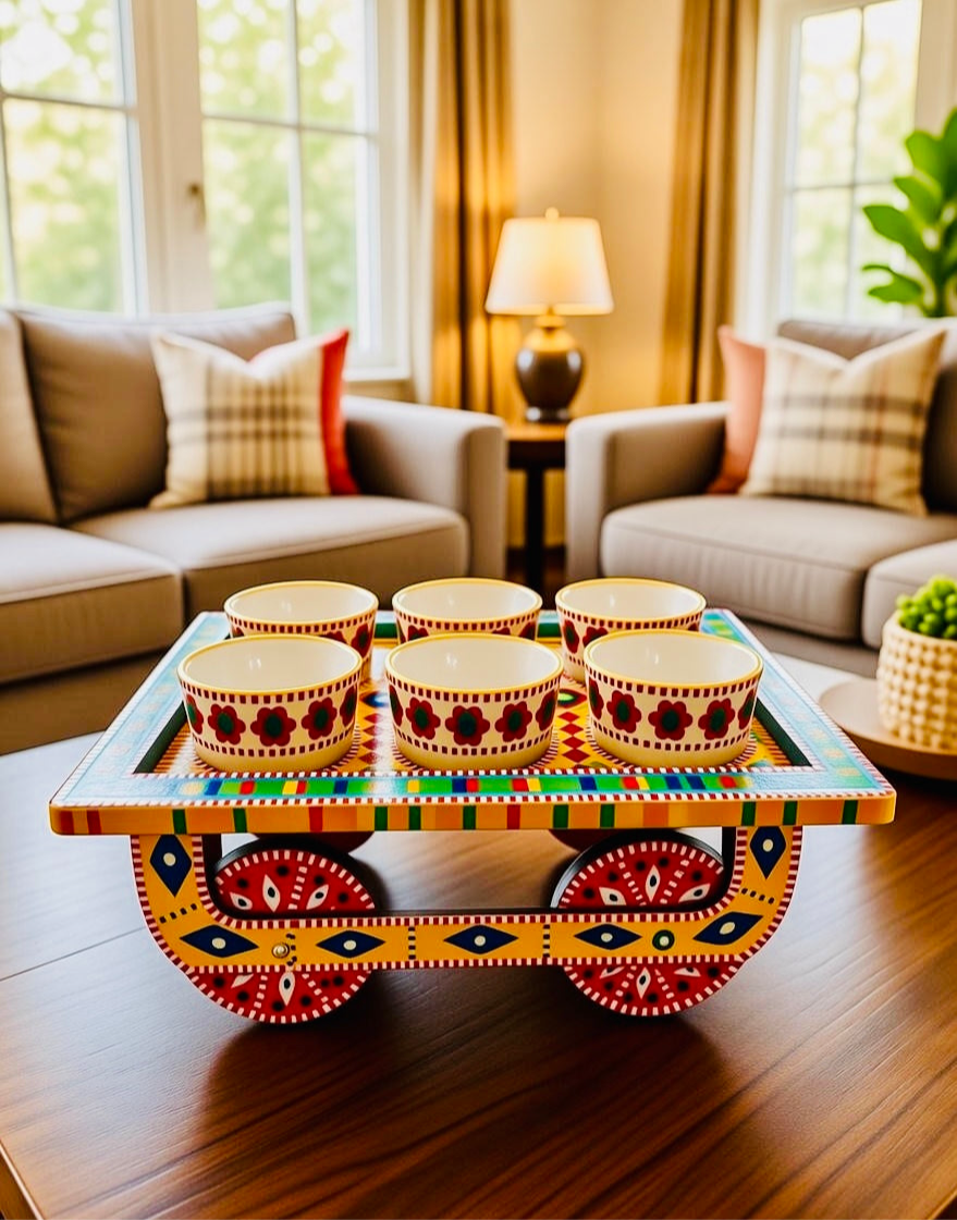 Bowl Thaila Tray with Moving Weels 001-007