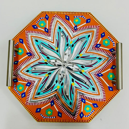 Chamakpatti Handle Serving Tray Octagon-013-007