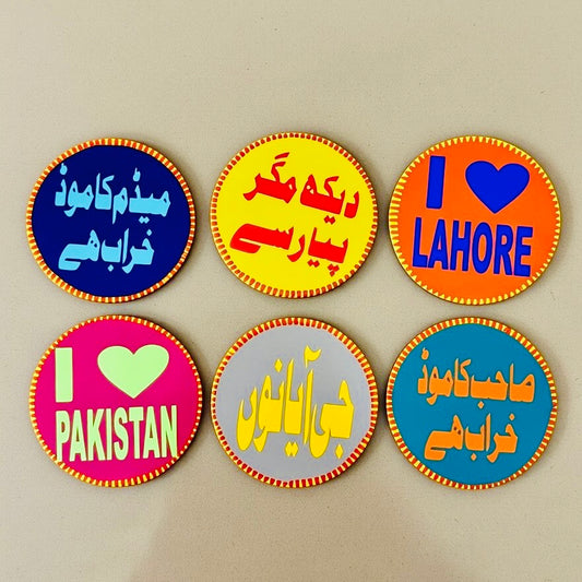 Chamak Patti Tea Coasters Round-005