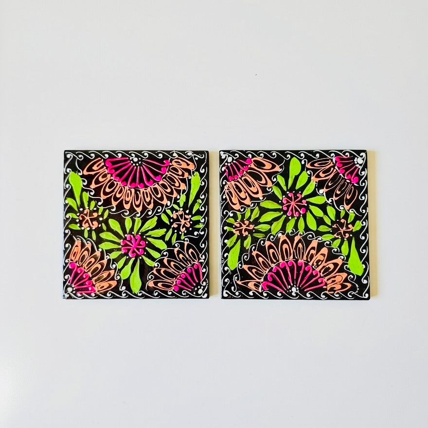 Fine Art Tea Coasters Hand-Painted & Hand Made 006