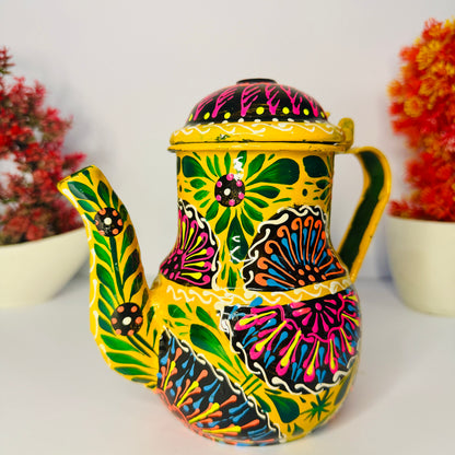 Traditional Truck Art Teapot | Handmade Decorative Kettle L-001.