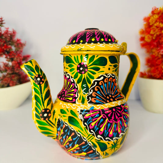 Traditional Truck Art Teapot | Handmade Decorative Kettle L-001.