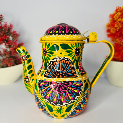 Traditional Truck Art Teapot | Handmade Decorative Kettle L-001.