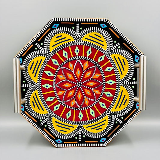 Chamakpatti Handle Serving Tray Octagon-006-01-02