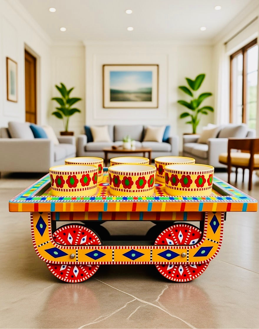 Bowl Thaila Tray with Moving Weels 001-007