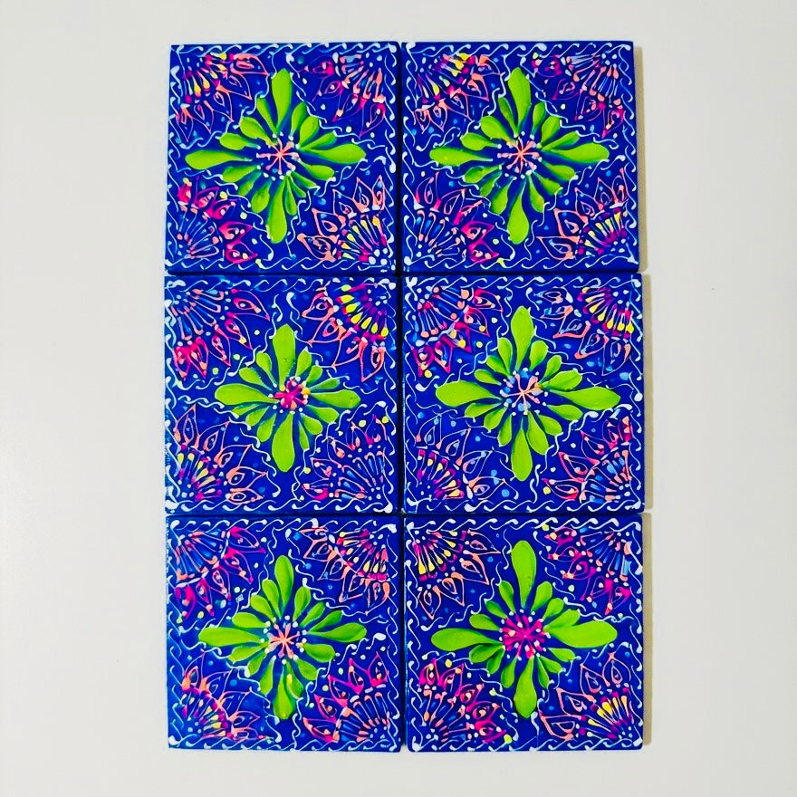 Fine Art Tea Coasters Hand-Painted & Hand made 003