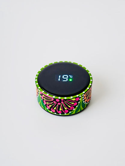 Hand-painted Water Bottle with Digital Temperature Display 004